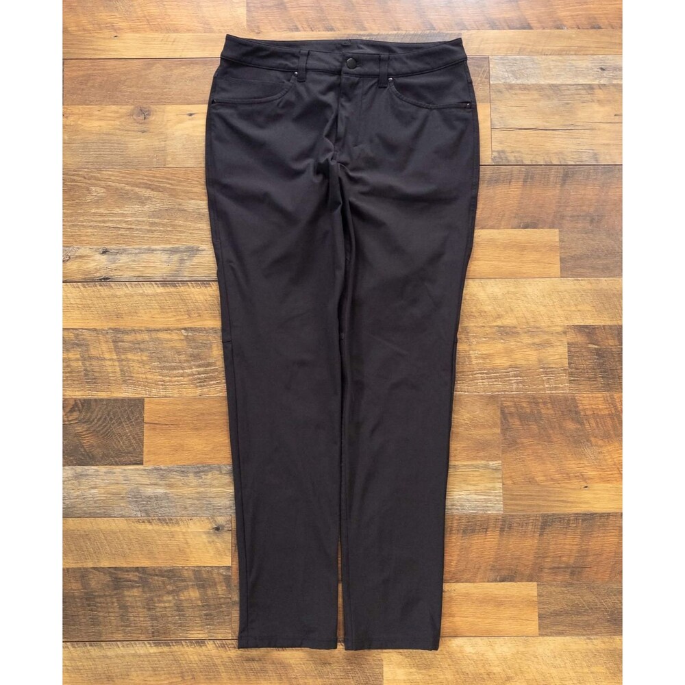Lululemon ABC Pants Mens 32x31 Black Slim Fit Warpstreme 5 Pocket Chino Trousers